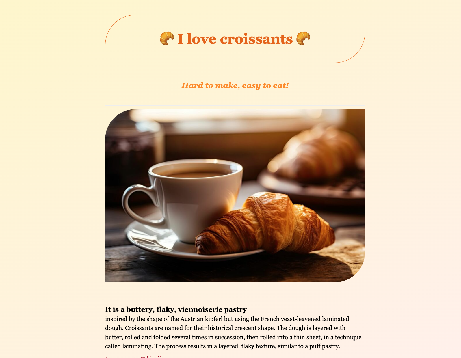 Croissants project preview