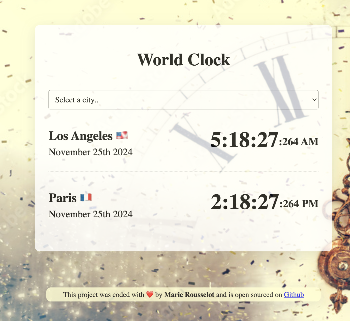 Worldclclock project preview